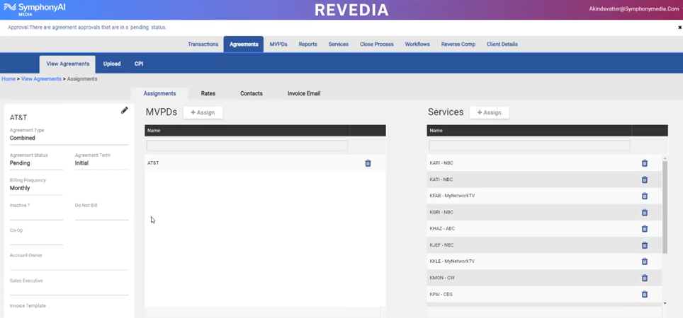 Revedia Ingest Screenshot